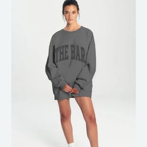 Slate grey the bar varsity sweatshirt new never worn